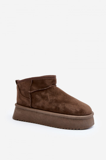 Schneestiefel mit massiver Sohle in der Farbe Khaki von Caliksa