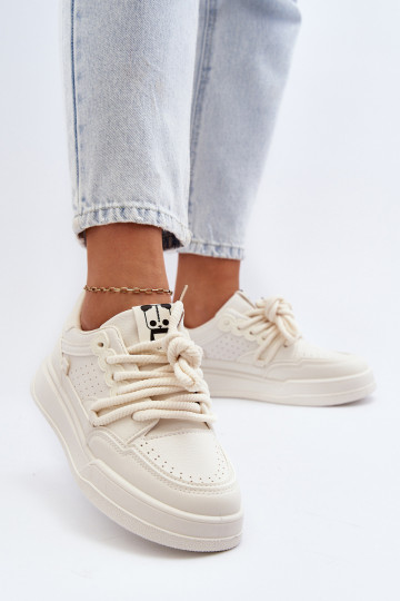 Sportliche Schuhe aus Kunstleder in Sandfarbe Avanalis 2