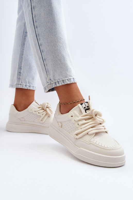 Sneakers Modell Schuhe Eco Beige Farbe Avanalis Sneakers Modell Schuhe Eco Beige Farbe Avanalis