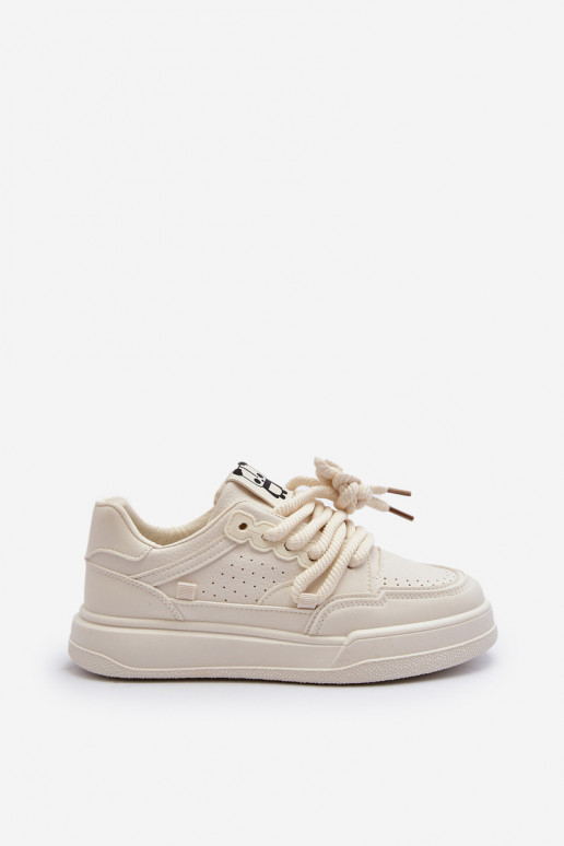 Sneakers Modell Schuhe Eco Beige Farbe Avanalis Sneakers Modell Schuhe Eco Beige Farbe Avanalis