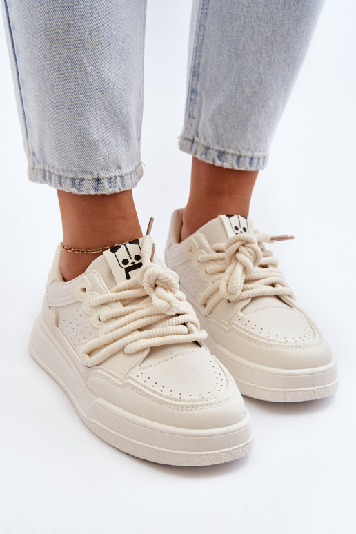 Sneakers Modell Schuhe Eco Beige Farbe Avanalis Sneakers Modell Schuhe Eco Beige Farbe Avanalis