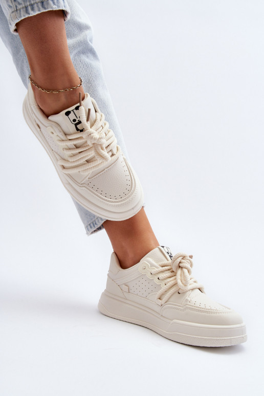 Sneakers Modell Schuhe Eco Beige Farbe Avanalis Sneakers Modell Schuhe Eco Beige Farbe Avanalis