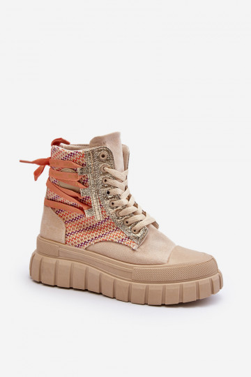 Freizeitschuhe mit Plateau in der Farbe Beige Kernia