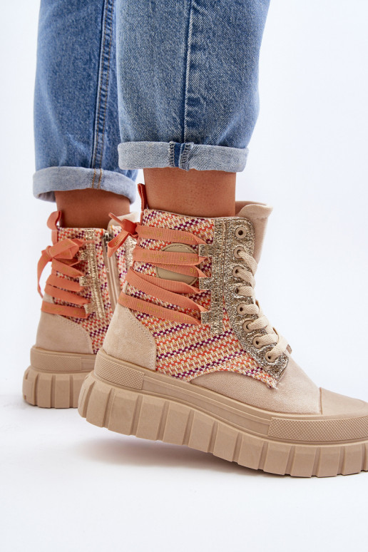 Freizeitschuhe mit Plateau in der Farbe Beige Kernia