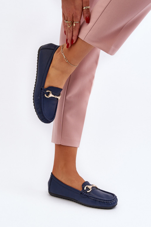 Klassisches Modell Mokassins Eko dunkelblaue Farbe Demese Klassisches Modell Mokassins Eko dunkelblaue Farbe Demese