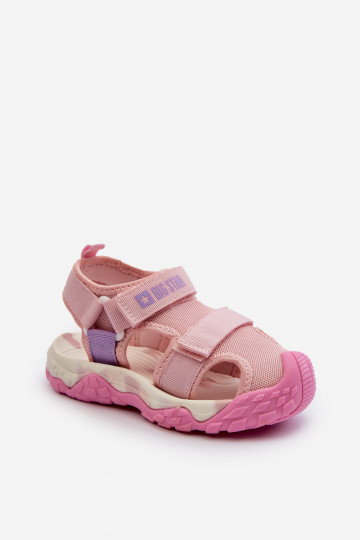 Sandalen Kinder mit Klebeverschlüssen Big Star NN374238 rosa Farbe
