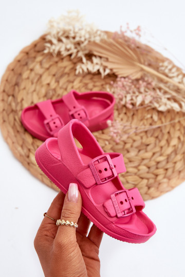 Hausschuhe für Kinder mit Schnallen BIG STAR NN374545 rosa Farbe 2