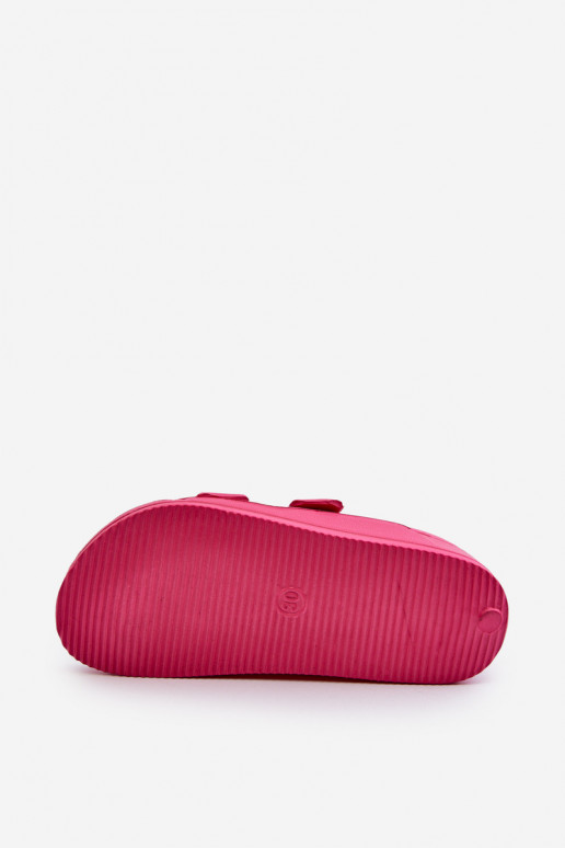 Hausschuhe für Kinder mit Schnallen BIG STAR NN374545 rosa Farbe