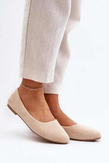 Wildleder-Ballerinas beige Kommia 2