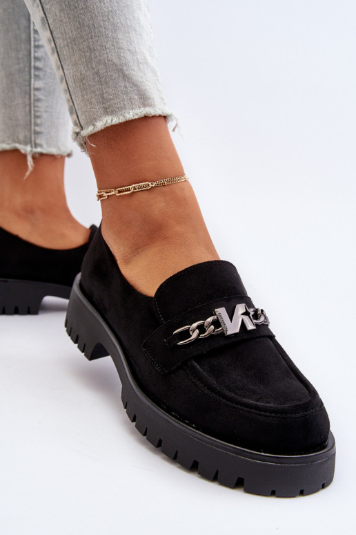 Wildledermokassins mit Ornamenten in der Farbe Schwarz Loraleima Wildledermokassins mit Ornamenten in der Farbe Schwarz Loraleima