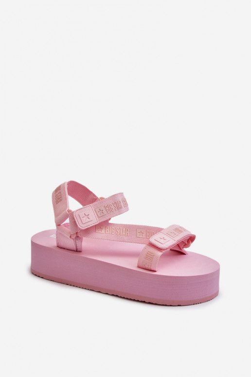 Damensandalen mit Plateau Big Star NN274A529 rosa Farbe Damensandalen mit Plateau Big Star NN274A529 rosa Farbe