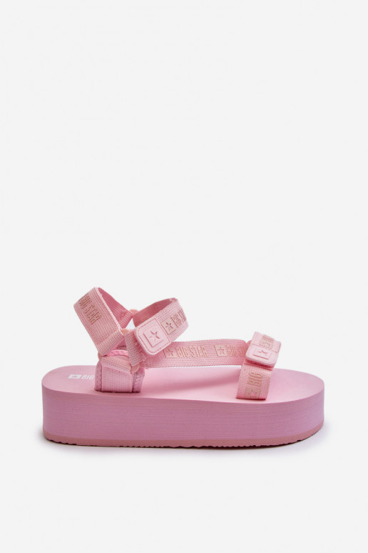 Damensandalen mit Plateau Big Star NN274A529 rosa Farbe Damensandalen mit Plateau Big Star NN274A529 rosa Farbe