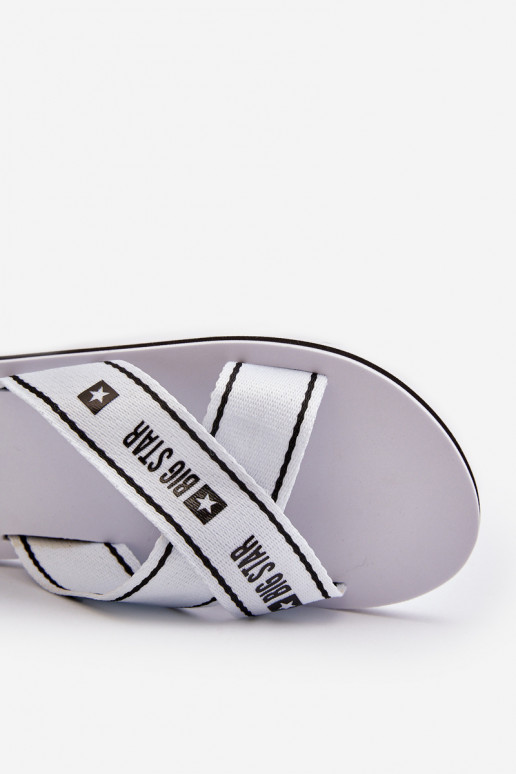 DamenhausschuheLeichte Hausschuhej Podeszwie Big Star NN274A509 weiß