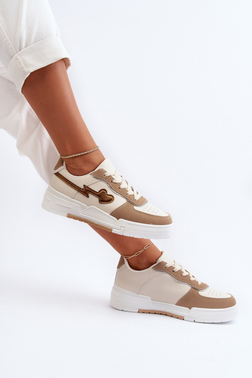 Sneakers Modellschuhe mit Plateau beige Zeparine Sneakers Modellschuhe mit Plateau beige Zeparine