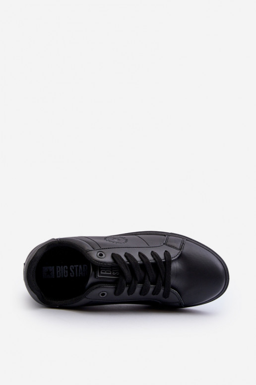 Herren-Freizeitschuhe aus Öko-Leder Big Star NN174284 in der Farbe Schwarz