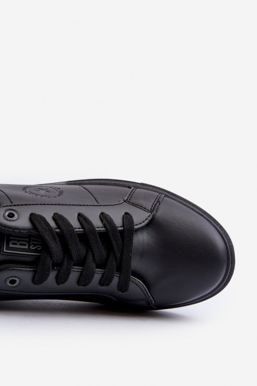 Herren-Freizeitschuhe aus Öko-Leder Big Star NN174284 in der Farbe Schwarz