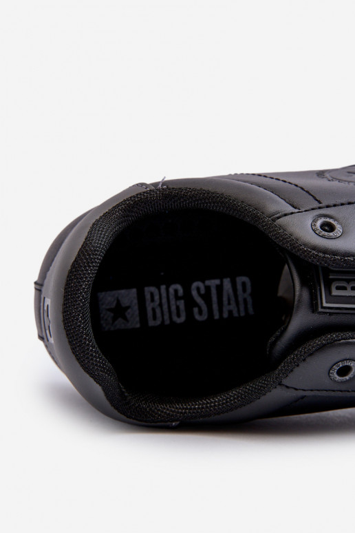 Herren-Freizeitschuhe aus Öko-Leder Big Star NN174284 in der Farbe Schwarz