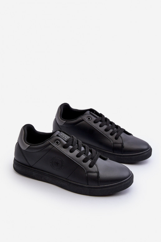 Herren-Freizeitschuhe aus Öko-Leder Big Star NN174284 in der Farbe Schwarz