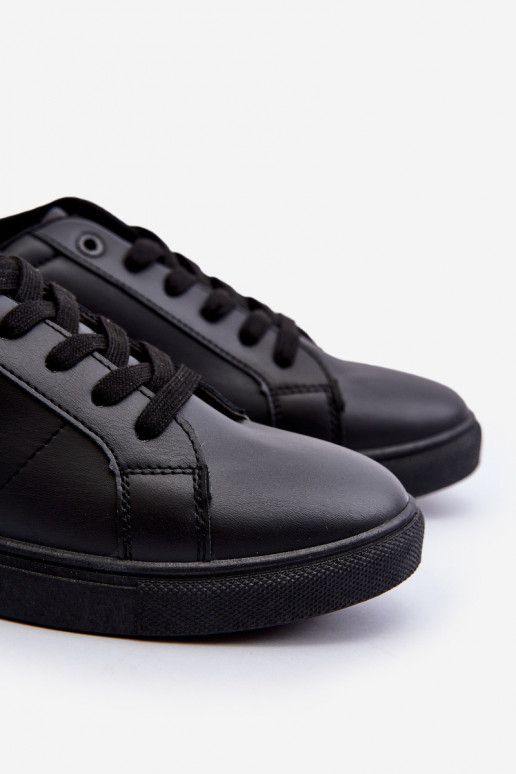 Herren-Freizeitschuhe aus Öko-Leder Big Star NN174284 in der Farbe Schwarz