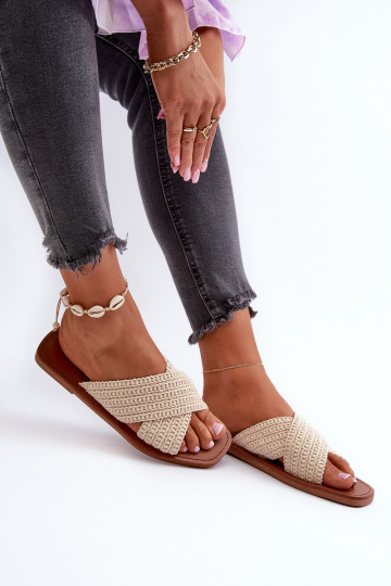 Hausschuhe Big Star NN274078 beige 2