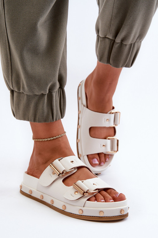 Damen-Flip-Flops mit Plateau Big Star NN274081 weiß Damen-Flip-Flops mit Plateau Big Star NN274081 weiß