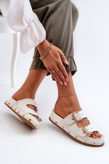 Damen-Flip-Flops mit Plateau Big Star NN274081 weiß 2