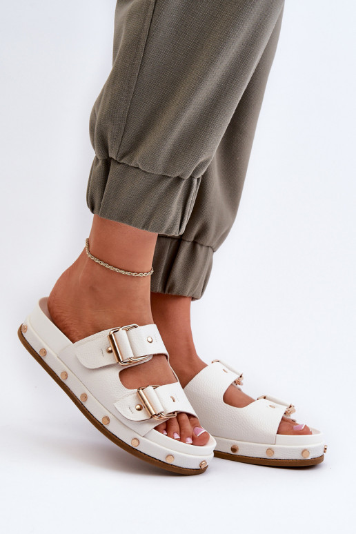 Damen-Flip-Flops mit Plateau Big Star NN274081 weiß Damen-Flip-Flops mit Plateau Big Star NN274081 weiß