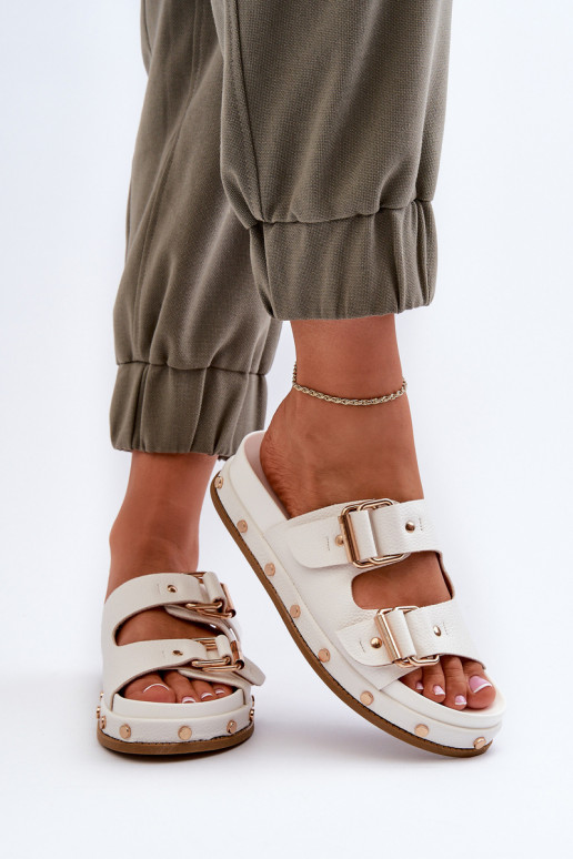 Damen-Flip-Flops mit Plateau Big Star NN274081 weiß Damen-Flip-Flops mit Plateau Big Star NN274081 weiß