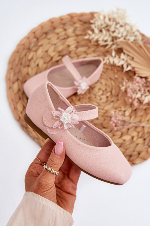 mit Glitzer-Ballerinas für Kinder mit Klebeverschlüssen rosa Farbe Jeylin mit Glitzer-Ballerinas für Kinder mit Klebeverschlüssen rosa Farbe Jeylin