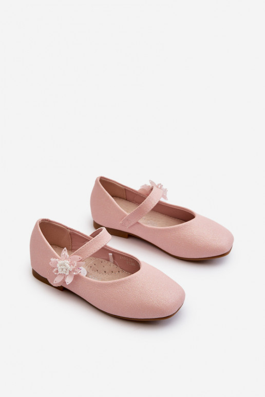 mit Glitzer-Ballerinas für Kinder mit Klebeverschlüssen rosa Farbe Jeylin mit Glitzer-Ballerinas für Kinder mit Klebeverschlüssen rosa Farbe Jeylin