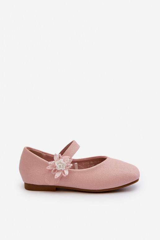 mit Glitzer-Ballerinas für Kinder mit Klebeverschlüssen rosa Farbe Jeylin mit Glitzer-Ballerinas für Kinder mit Klebeverschlüssen rosa Farbe Jeylin