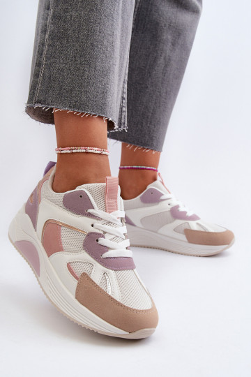 Sneakers Modellschuhe mit Plateau Lila Farbe Lenivia