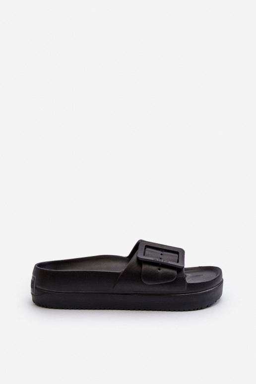 Leichte Flip-Flops mit Schnallenplattform Big Star NN274A662 schwarz Leichte Flip-Flops mit Schnallenplattform Big Star NN274A662 schwarz