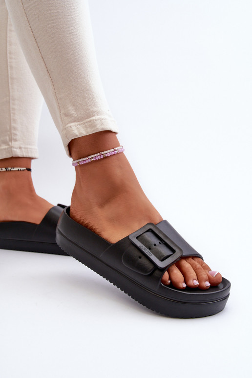 Leichte Flip-Flops mit Schnallenplattform Big Star NN274A662 schwarz Leichte Flip-Flops mit Schnallenplattform Big Star NN274A662 schwarz