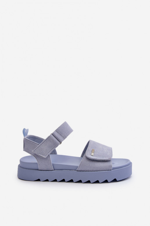 Wildledersandalen mit Plateau Big Star NN274706 blau Wildledersandalen mit Plateau Big Star NN274706 blau