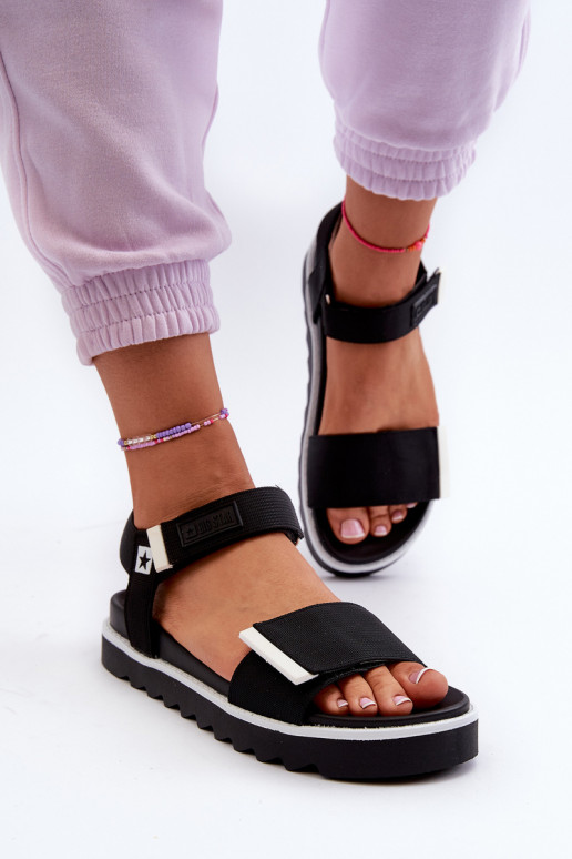 Damensandalen mit Plateau Big Star NN274778 schwarze Farbe Damensandalen mit Plateau Big Star NN274778 schwarze Farbe