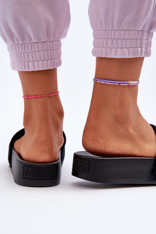 Hausschuhe mit Plateau aus Wildleder Big Star NN274A670 in der Farbe Schwarz