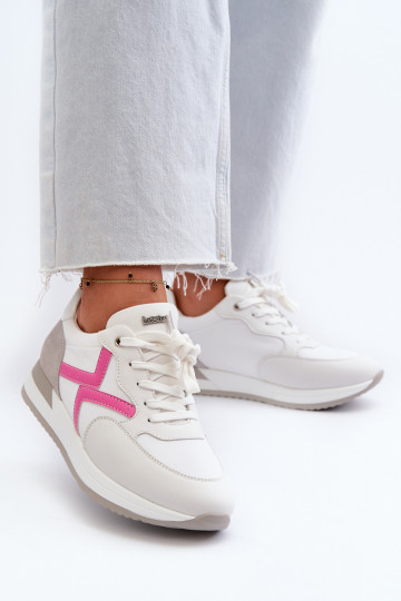 Sneakers Modell Schuhe mit Plateau INBLU IN000362 weiße Farbe