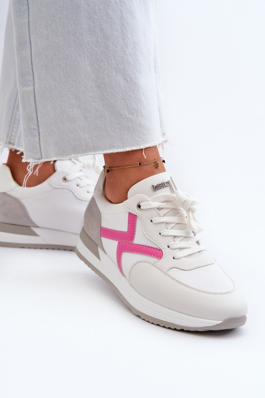 Sneakers Modell Schuhe mit Plateau INBLU IN000362 weiße Farbe Sneakers Modell Schuhe mit Plateau INBLU IN000362 weiße Farbe