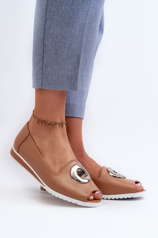 Schuhe mit Ornamenten Eco Beige Farbe Biolita