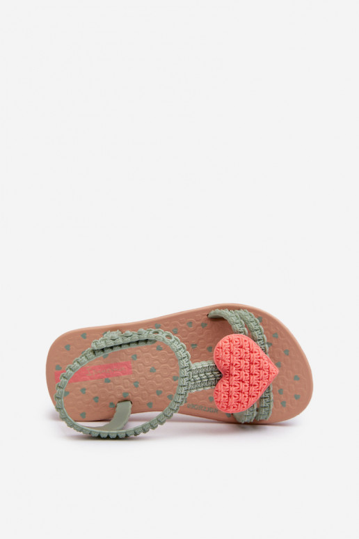 Sandalen für Kinder mit Herzen 81997 Ipanema My First Baby grüne Farbe