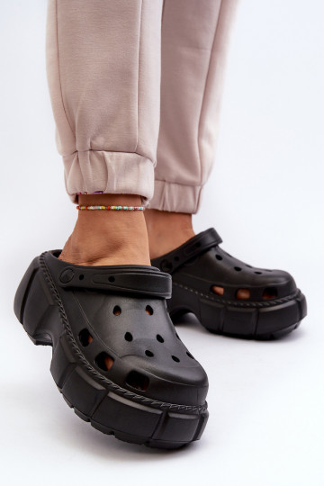 Damenhausschuhe Leichte Hausschuhe mit modischen massiven Sohlen in der Farbe Schwarz von Witima