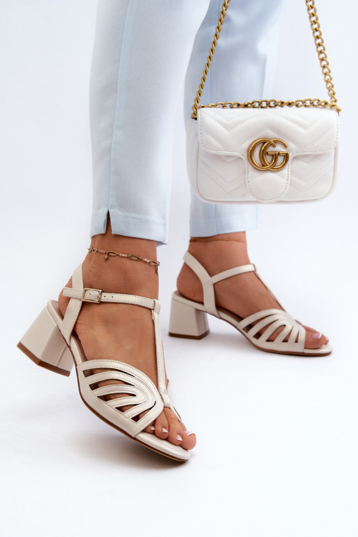 Elegante Sandaletten Sergio Leone SK880 aus Perlmutt