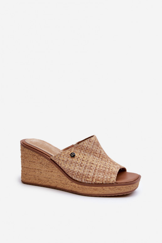 Damenhausschuhe Sergio Leone KL213 beige