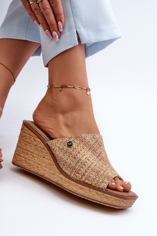 Damenhausschuhe Sergio Leone KL213 beige