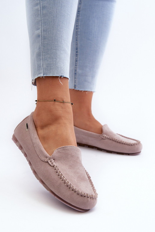 Damen-Mokassins aus Bio-Wildleder Lila Amrutia Damen-Mokassins aus Bio-Wildleder Lila Amrutia