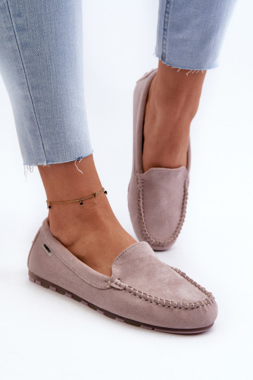 Damen-Mokassins aus Bio-Wildleder Lila Amrutia 2