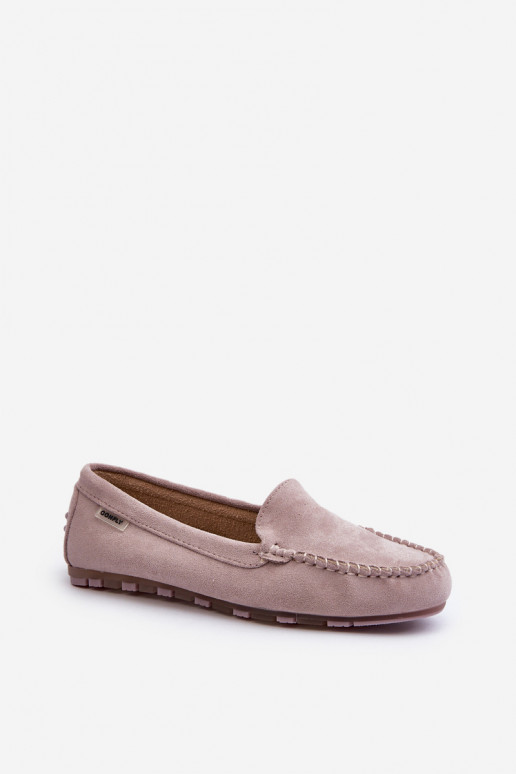 Damen-Mokassins aus Bio-Wildleder Lila Amrutia Damen-Mokassins aus Bio-Wildleder Lila Amrutia