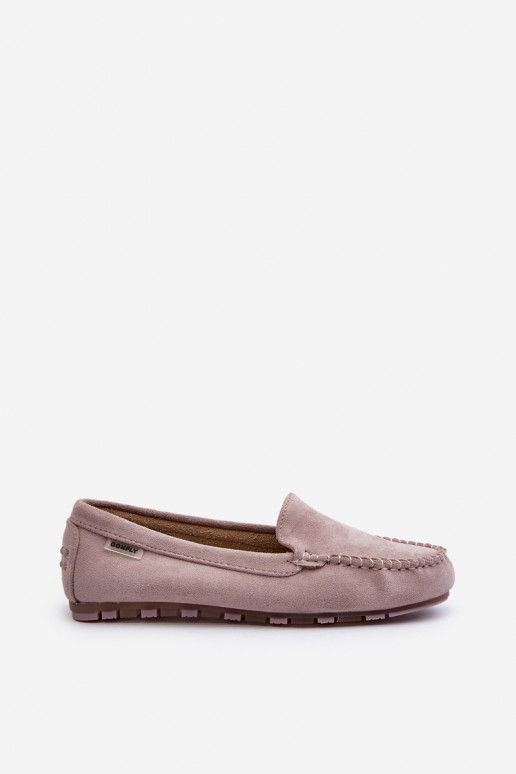 Damen-Mokassins aus Bio-Wildleder Lila Amrutia Damen-Mokassins aus Bio-Wildleder Lila Amrutia