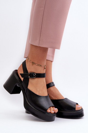 Damensandalen mit Absatz Vinceza 66627 schwarz 2